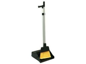 Lobby Dust Pan With Broom, BLACK