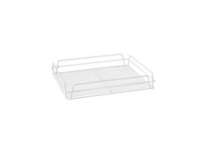 Glass Basket Rectangular WHITE PVC, 435x355x75mm