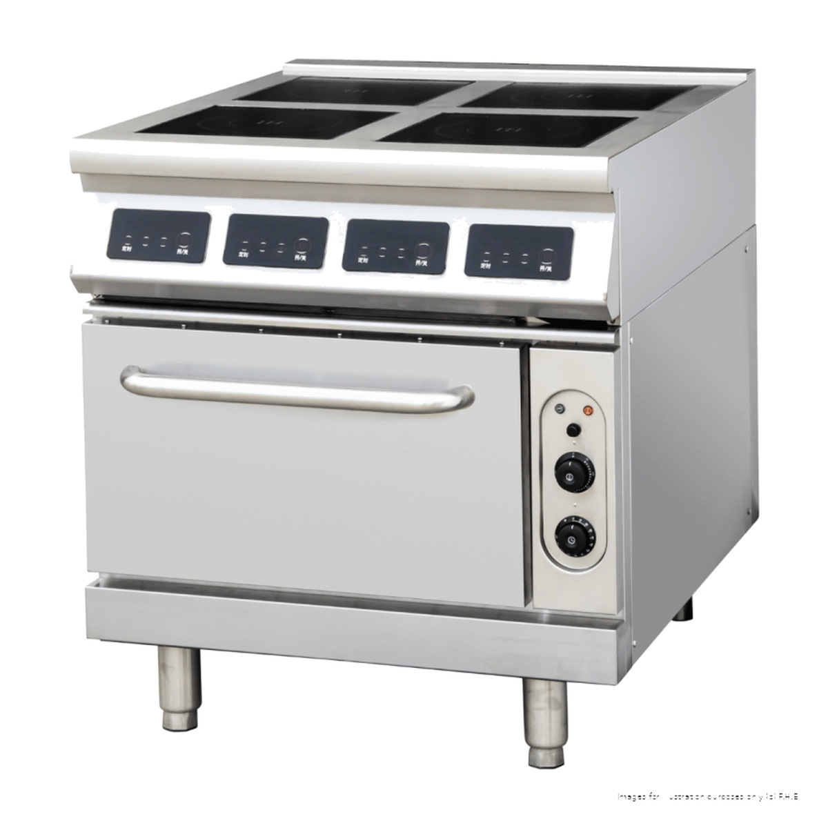 ELECTMAX Induction Cooktop w/ Convection Oven 4 Burner