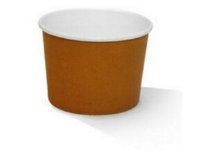 Paper Bowl PLA Coated 16oz, BROWN (500/CTN)