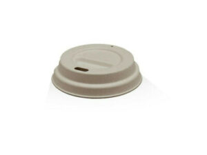 Sugarcane TRAVEL Lid NATURAL For Paper Cup *62mm Top* (2000/CTN)