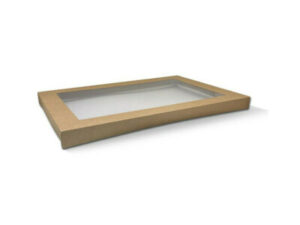 Lid For Brown Kraft Catering Tray, MEDIUM PLUS (100/CTN)