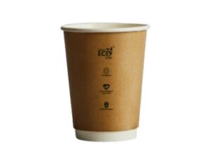 Paper Cup D/W TRULY ECO, 16oz BROWN *90mm Top* (500/CTN)