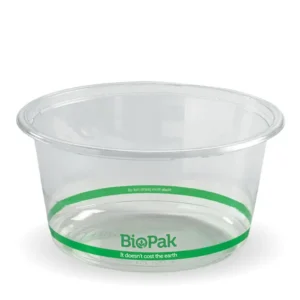 Clear WIDE BioBowl 700ml BIOPAK (600/CTN)