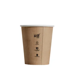 Paper Cup S/W TRULY ECO, 8oz BROWN *90mm Top* (1000/CTN)