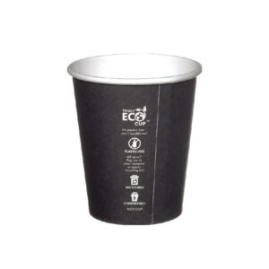 Paper Cup S/W TRULY ECO, 6oz BLACK *80mm Top* (1000/CTN)