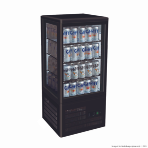 THERMASTER Countertop Display Fridge 78Lt BLACK