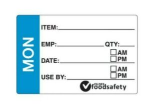 Removable Prep Labels 75x49mm MONDAY (250/Roll)