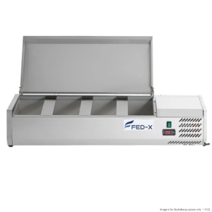 FED-X Salad Bench w/ S/S Lid (Holds 4x1/3 Size GN Pan)