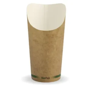 Brown Kraft Board Chip Cup, LARGE BIOPAK (500/CTN)