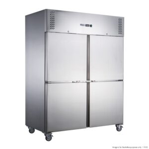 FED-X Upright Fridge SPLIT 4 Door 1236Lt STAINLESS STEEL