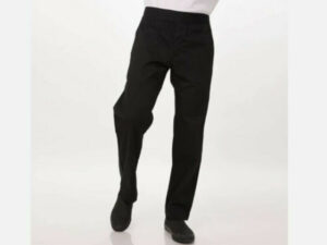 Chef Pants SLIM Black, CHEF WORKS, X-SMALL