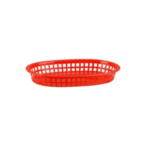 Bread Basket Rect., PLASTIC, RED (Box of 36)