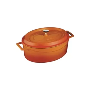 Cast Iron Oval Casserole, LAVA ORANGE, 290mm/4.8Lt