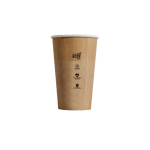 Paper Cup S/W TRULY ECO, 12oz BROWN *90mm Top* (1000/CTN)