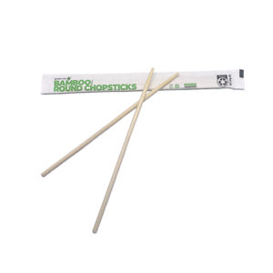 Bamboo Round Chopsticks Wrapped 200mm (3000/Carton)