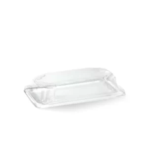 PET Lid To Suit BioCane Sushi Tray SMALL NATURAL BIOPAK (600/Carton)