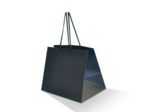 Deluxe Black Paper Carry Bag, TAKEAWAY (100/CTN)