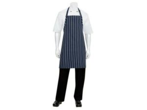 Apron BIB, CHEF WORKS, Navy Chalkstripe