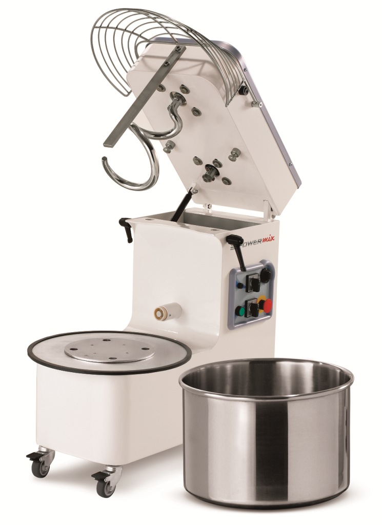 MECNOSUD Spiral Mixer Tilting Head Removable Bowl 50Lt