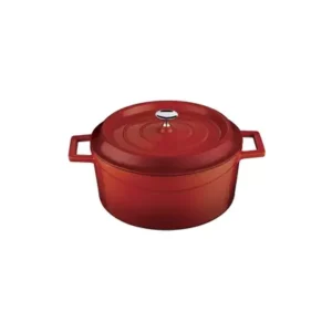 Cast Iron Round Casserole, LAVA RED, 240mm/4.5Lt
