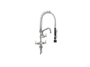 3MONKEEZ Dual Hob Mounted Pre Rinse Unit w/ 6" Pot Filler, CAFE MODEL