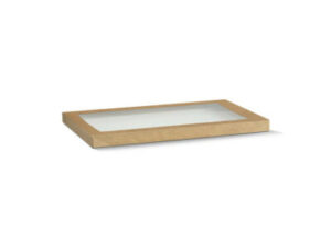 Lid For Brown Kraft Catering Tray, LARGE (100/CTN)