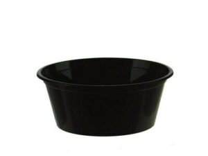Plastic Round Container 10oz/280ml, BLACK (1000/CTN)