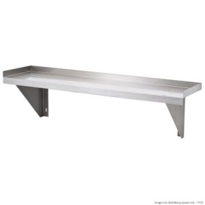 Stainless Steel SOLID Wallshelf 1800x300x300mm