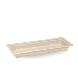BioCane Sushi Tray LONG NATURAL BIOPAK (600/CTN)