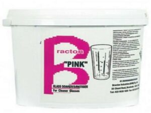 Glass Soaker & Sanitiser Pink 5kg, BRACTON