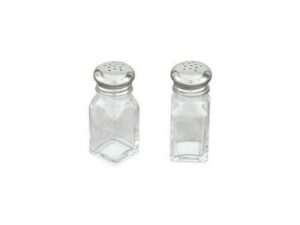 Salt / Pepper Shaker, SQUARE GLASS, 60ml (DOZ)