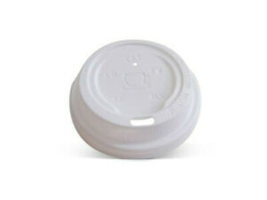 Plastic TRAVEL Lid WHITE For Paper Cup *90mm Top* (1000/CTN)