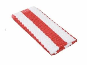 Bar Swab 38x60cm RED/WHITE STRIPE