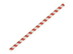 Paper Straw Jumbo, RED STRIPE (2500/CTN)