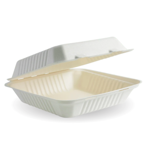 Sugarcane Dinner Box 9'' WHITE (200/CTN)