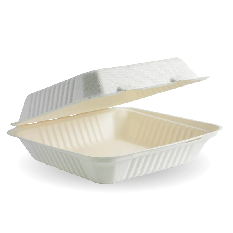 Sugarcane Dinner Box 9'' WHITE (200/CTN)