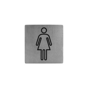 Wall/Door Sign S/S, FEMALE, 130x130mm