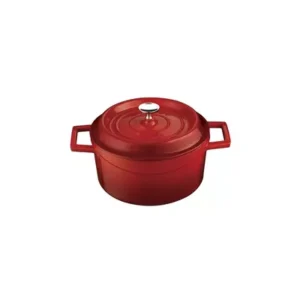 Cast Iron Round Casserole, LAVA RED, 200mm/2.6Lt