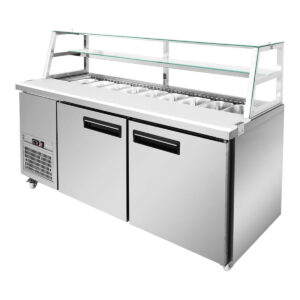 THERMASTER Deluxe Sandwich Bar 2 Door 870Lt (Holds 9x1/3 Size GN Pan)