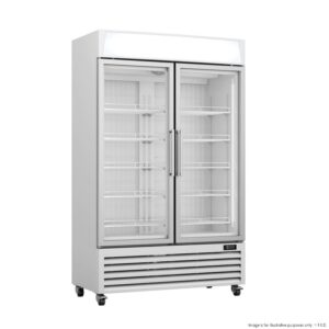 THERMASTER Upright Freezer Glass 2 Door 800Lt WHITE