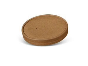 Paper Lid For 8-16oz Brown Kraft Soup Bowl (500/CTN)