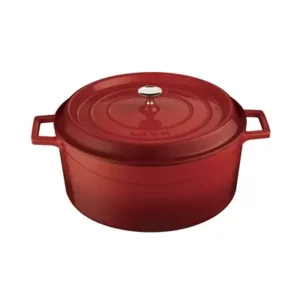 Cast Iron Round Casserole, LAVA RED, 320mm/9Lt