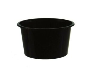 Plastic Round Container 16oz/440ml, BLACK (500/CTN)