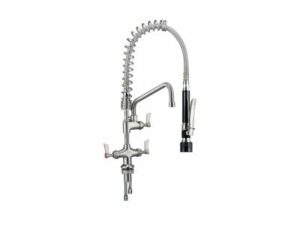 3MONKEEZ Dual Hob Mounted Pre Rinse Unit w/ 12" Pot Filler, CAFE MODEL
