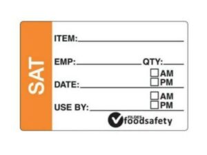 Removable Prep Labels 75x49mm SATURDAY (250/Roll)