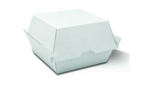 White Kraft Corrugated Burger Box (250/CTN)