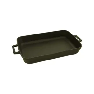 Cast Iron Rectangular Dish, LAVA BLACK, 470x260x65mm/4.8Lt