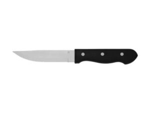 Jumbo Steak Knife BLACK HANDLE, POINTED TIP (DOZ) (Box of 12)