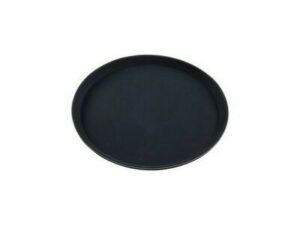 Plastic Service Tray Non Slip Black, ROUND 280mm